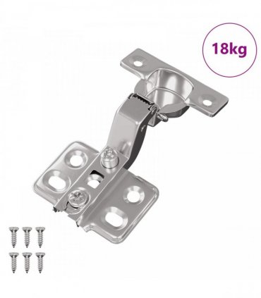 vidaXL Hinge 254 pcs Nickel 85 x 52.5 x 9.5 mm Iron