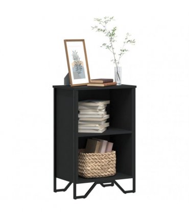 vidaXL Bookcase Black 50x31x74.5 cm Engineered Wood