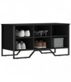 vidaXL Shoe Cabinet Black 90x38x45.5 cm Engineered Wood