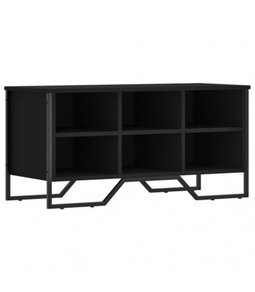 vidaXL Shoe Cabinet Black 90x38x45.5 cm Engineered Wood