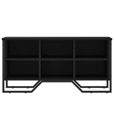 vidaXL Shoe Cabinet Black 90x38x45.5 cm Engineered Wood