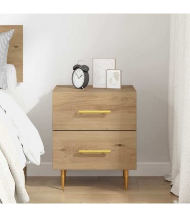 vidaXL Bedside Cabinet Artisan Oak 40 x 35 x 47.5 cm Engineered Wood