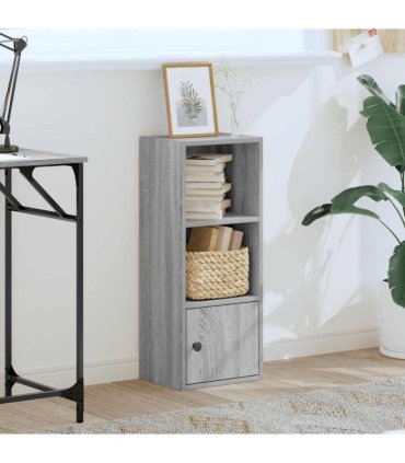 vidaXL Bookcase Grey Sonoma 31x24x77 cm Engineered Wood
