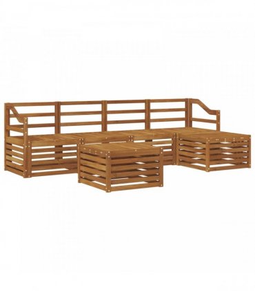 vidaXL Outdoor Sofa Set 6 pcs Natural