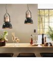 vidaXL Ceiling Lamp |  Set of 2 | Black and Copper | Metal | Medium