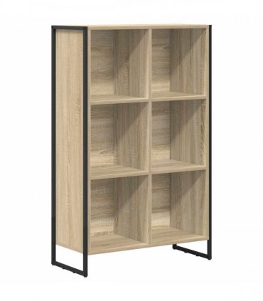 vidaXL Book Cabinet Sonoma 99.5 x 30 x 108.5 cm Engineered Wood
