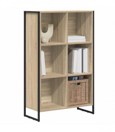 vidaXL Book Cabinet Sonoma 99.5 x 30 x 108.5 cm Engineered Wood