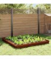 vidaXL Snail Fences 12 pcs Rusty Weathering Steel