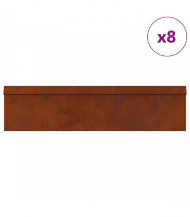 vidaXL Snail Fences 12 pcs Rusty Weathering Steel