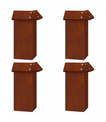 vidaXL Snail Fences 12 pcs Rusty Weathering Steel