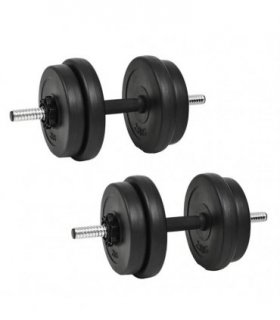 vidaXL 14 Piece Dumbbell Set 20 kg
