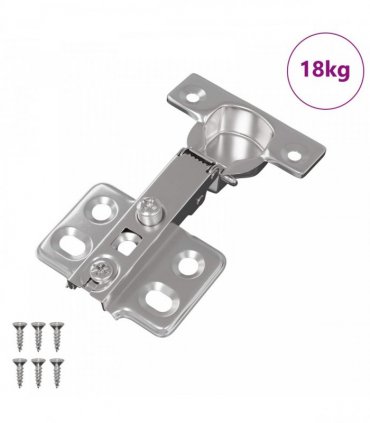 vidaXL Hinge 257 pcs Nickel 85 x 52.5 x 9.5 mm Iron