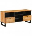 vidaXL TV Cabinet with Drawer Brown 100 x 33 x 46 cm Solid Mango Wood