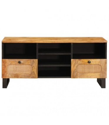 vidaXL TV Cabinet with Drawer Brown 100 x 33 x 46 cm Solid Mango Wood