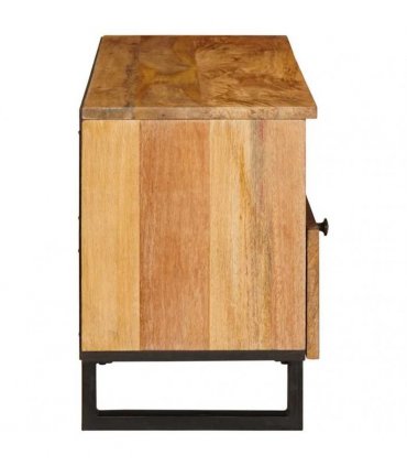 vidaXL TV Cabinet with Drawer Brown 100 x 33 x 46 cm Solid Mango Wood