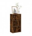 vidaXL Bookcase Smoked Oak 40x24x77 cm Engineered Wood