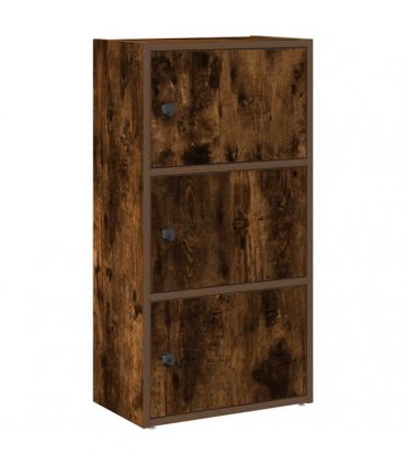 vidaXL Bookcase Smoked Oak 40x24x77 cm Engineered Wood