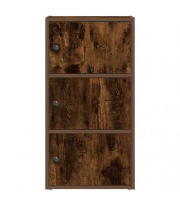 vidaXL Bookcase Smoked Oak 40x24x77 cm Engineered Wood