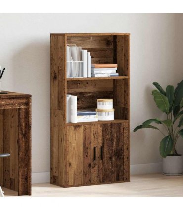 vidaXL Bookcase Old Wood 60x24x120 cm Engineered Wood