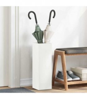 vidaXL Rain Umbrella Stand White 15.5 x 15.5 x 49 cm Steel