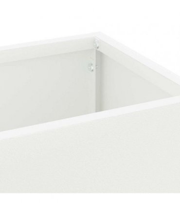 vidaXL Rain Umbrella Stand White 15.5 x 15.5 x 49 cm Steel