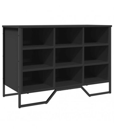 vidaXL Shoe Cabinet Black 90x38x61.5 cm Engineered Wood