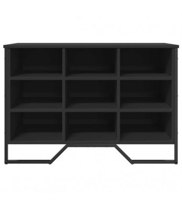 vidaXL Shoe Cabinet Black 90x38x61.5 cm Engineered Wood