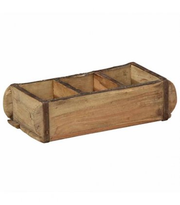 vidaXL Tray with Storage 4 pcs Brown 30 x 14 x 9 cm Solid Reclaim Wood