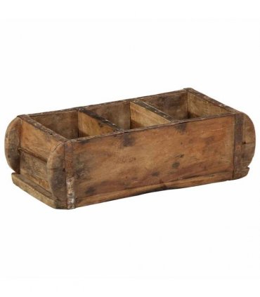 vidaXL Tray with Storage 4 pcs Brown 30 x 14 x 9 cm Solid Reclaim Wood