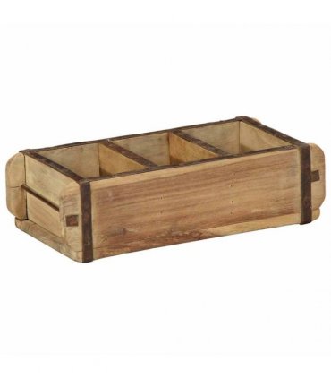 vidaXL Tray with Storage 4 pcs Brown 30 x 14 x 9 cm Solid Reclaim Wood