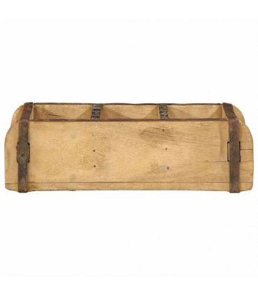 vidaXL Tray with Storage 4 pcs Brown 30 x 14 x 9 cm Solid Reclaim Wood