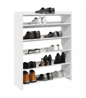 vidaXL Shoe Rack White 80x25x100 cm Engineered Wood