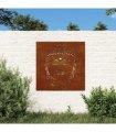 vidaXL Garden Wall Decoration 55x55 cm Corten Steel Buddha Head Design