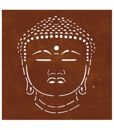 vidaXL Garden Wall Decoration 55x55 cm Corten Steel Buddha Head Design