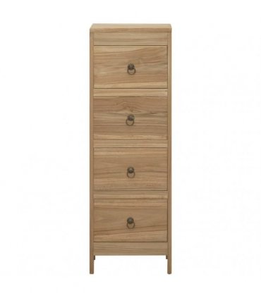vidaXL Chest of Drawers 30x30x90 cm Solid Wood Teak