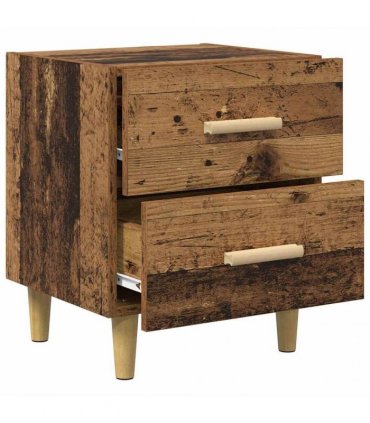 vidaXL Bed Cabinet 2 pcs Old Wood 40 x 35 x 47.5cm Engineered Wood