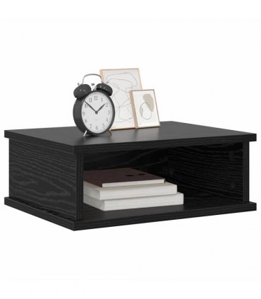 vidaXL Bedside Table 2 pcs Black Oak 40 x 31 x 15 cm Engineered Wood
