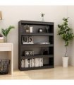 vidaXL Book Cabinet/Room Divider Grey 100x30x135.5 cm Solid Pinewood