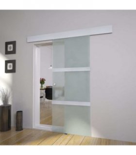 vidaXL Sliding Door Glass and Aluminium 178 cm Silver