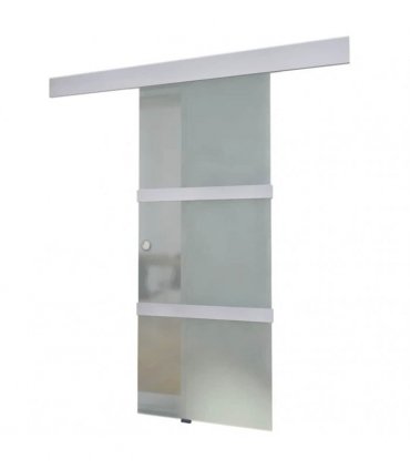 vidaXL Sliding Door Glass and Aluminium 178 cm Silver