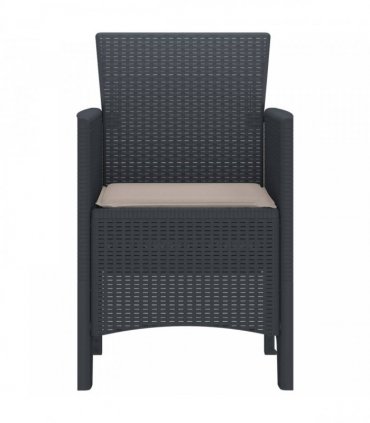 vidaXL Garden Chair 2 pcs Anthracite 53 x 49 x 85 cm Polypropylene