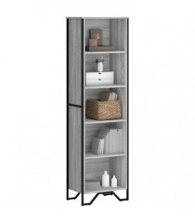 vidaXL Bookcase Grey Sonoma 50x31x169 cm Engineered Wood