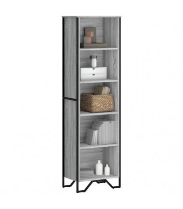 vidaXL Bookcase Grey Sonoma 50x31x169 cm Engineered Wood