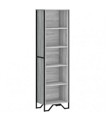 vidaXL Bookcase Grey Sonoma 50x31x169 cm Engineered Wood