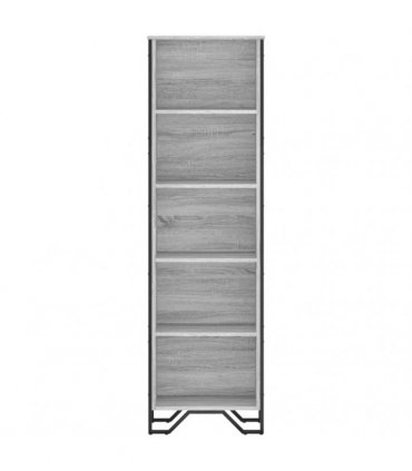 vidaXL Bookcase Grey Sonoma 50x31x169 cm Engineered Wood