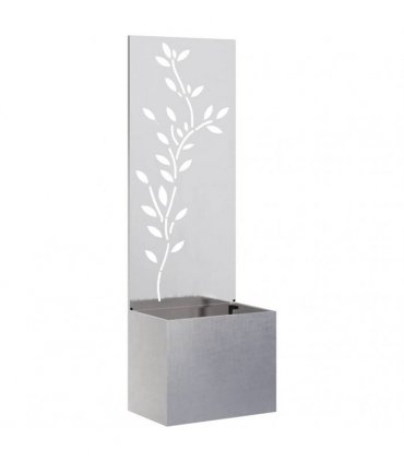vidaXL Garden Privacy Screen Floral Sliver 50 x 150 cm Stainless steel