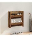 vidaXL Shoe Cabinet Old Wood 60 x 18 x 60 cm Engineered Wood