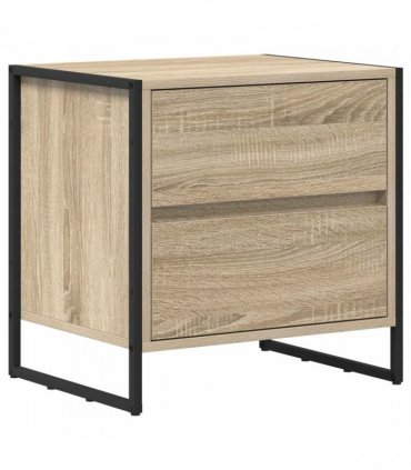 vidaXL Bedside Table Sonoma 50 x 39.5 x 50 cm Engineered Wood