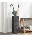 vidaXL Rain Umbrella Stand Black 15.5 x 15.5 x 49 cm Steel