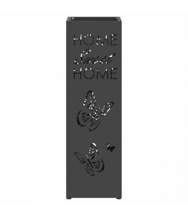 vidaXL Rain Umbrella Stand Black 15.5 x 15.5 x 49 cm Steel